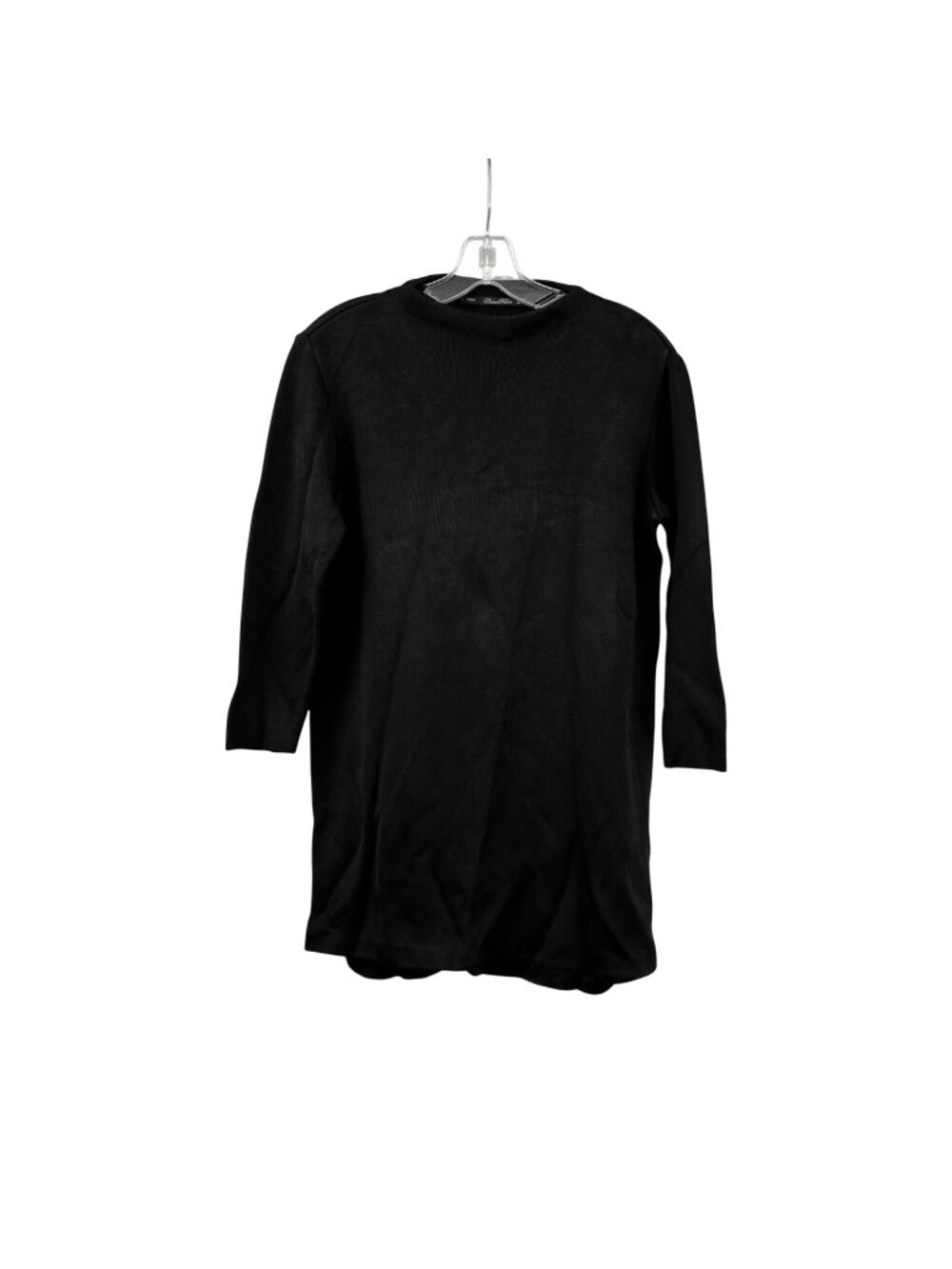 Lara Knit Womens Tunic Sweater Black 3/4 Sleeve Size Medium